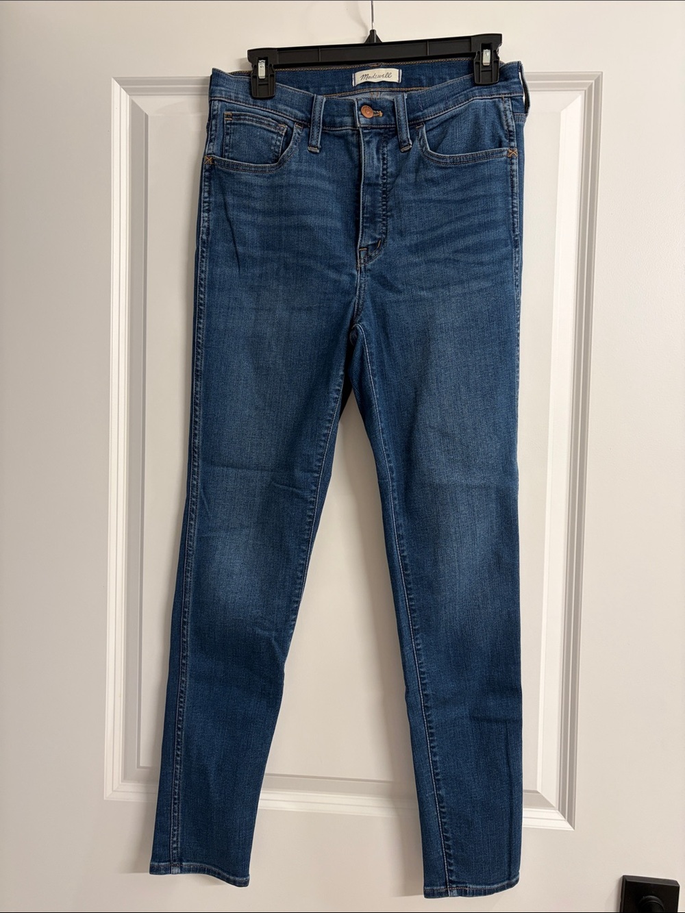 Madewell Medium Blue Skinny Jeans — High-Rise Stretch